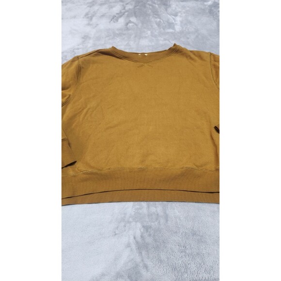 Alex Mill XL Tan Garment Dyed Lightweight Crew Neck Sweatshirt - Picture 5 of 9